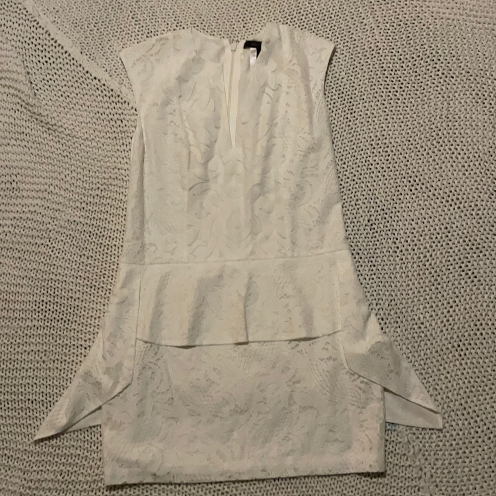 White lace mini dress